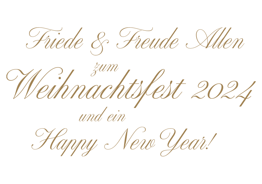 Friede und Freude Allen zum Weihnachtsfest 2024 und ein Happy New Year!